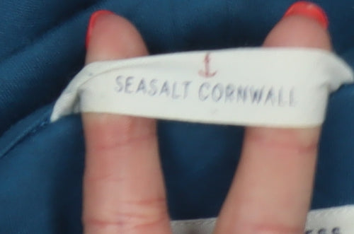Seasalt Cornwall Women’s Blue Size 16 Cleats Cowl Neck Sheath Dress