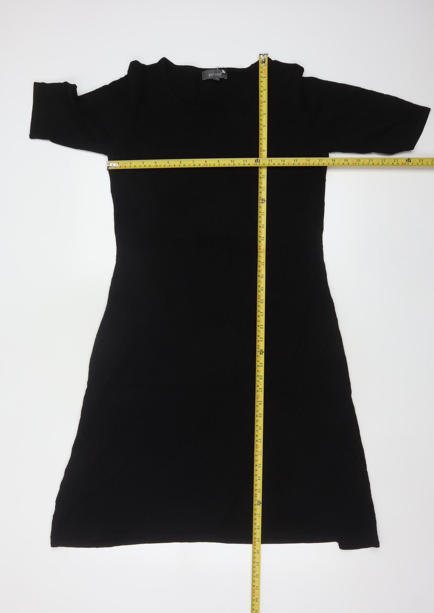 Per Una Women Black Size 12 Long Fit & Flare Knit Dress