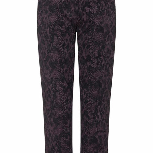 LauRie Women’s Purple Snake Print Skinny Stretch Trousers UK 8