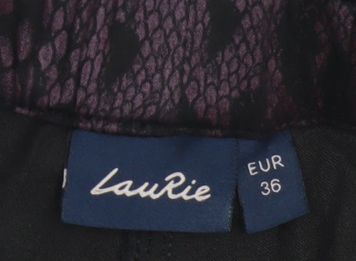 LauRie Women’s Purple Snake Print Skinny Stretch Trousers UK 8