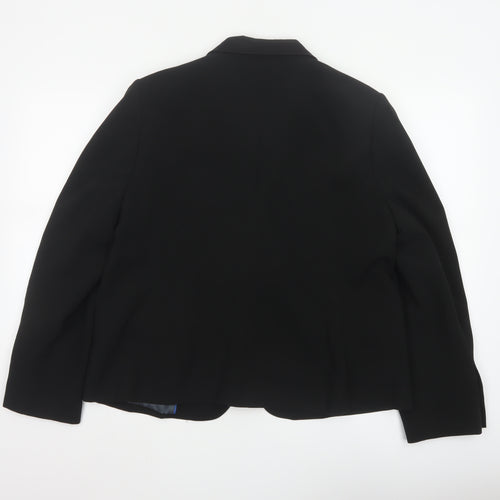 CC Women's Black UK 18 Tuxedo Blazer Satin Shawl Lapel