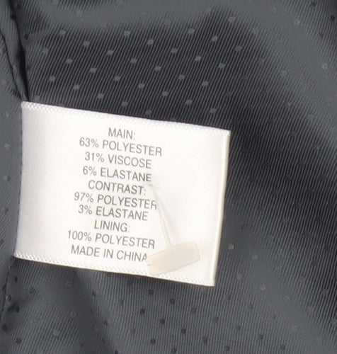 CC Women's Black UK 18 Tuxedo Blazer Satin Shawl Lapel