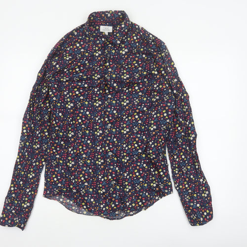 Next Men’s Multicoloured Floral Slim Fit Cotton Shirt Size S