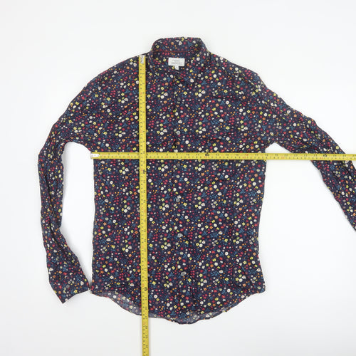 Next Men’s Multicoloured Floral Slim Fit Cotton Shirt Size S