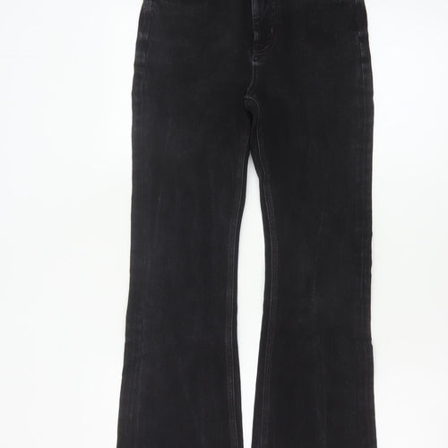 M&S Women Black UK 8 Short Bootcut Stretch Magic Shaping Jeans