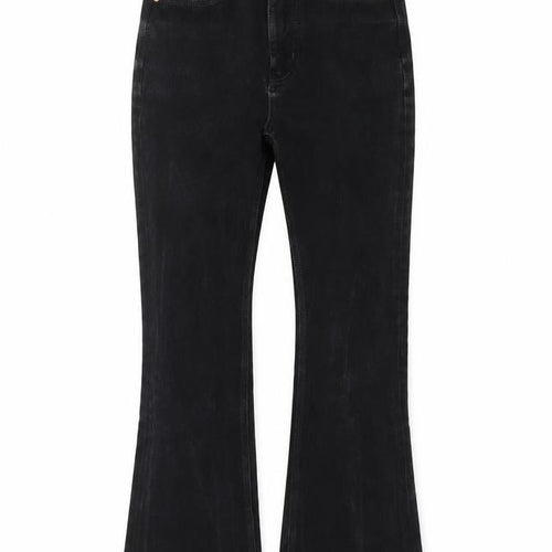 M&S Women Black UK 8 Short Bootcut Stretch Magic Shaping Jeans