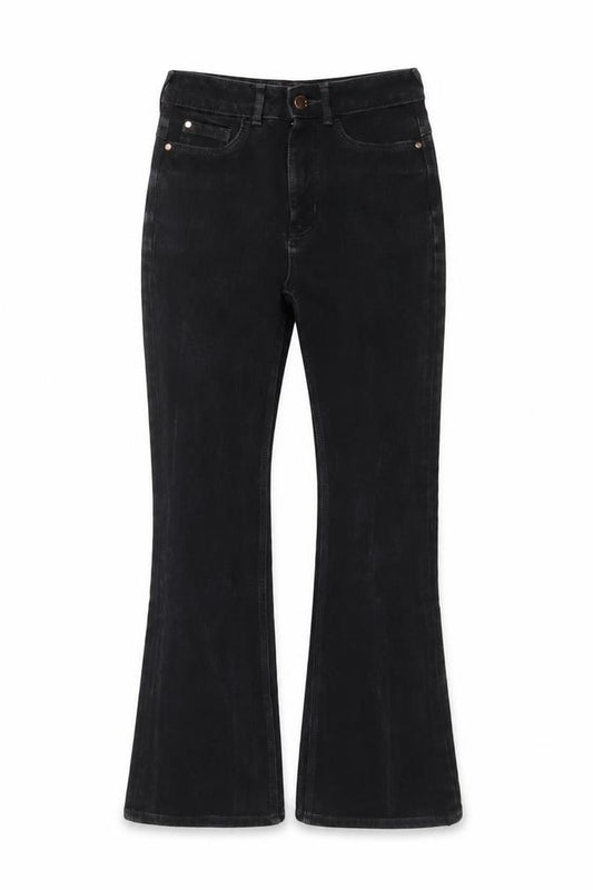 M&S Women Black UK 8 Short Bootcut Stretch Magic Shaping Jeans