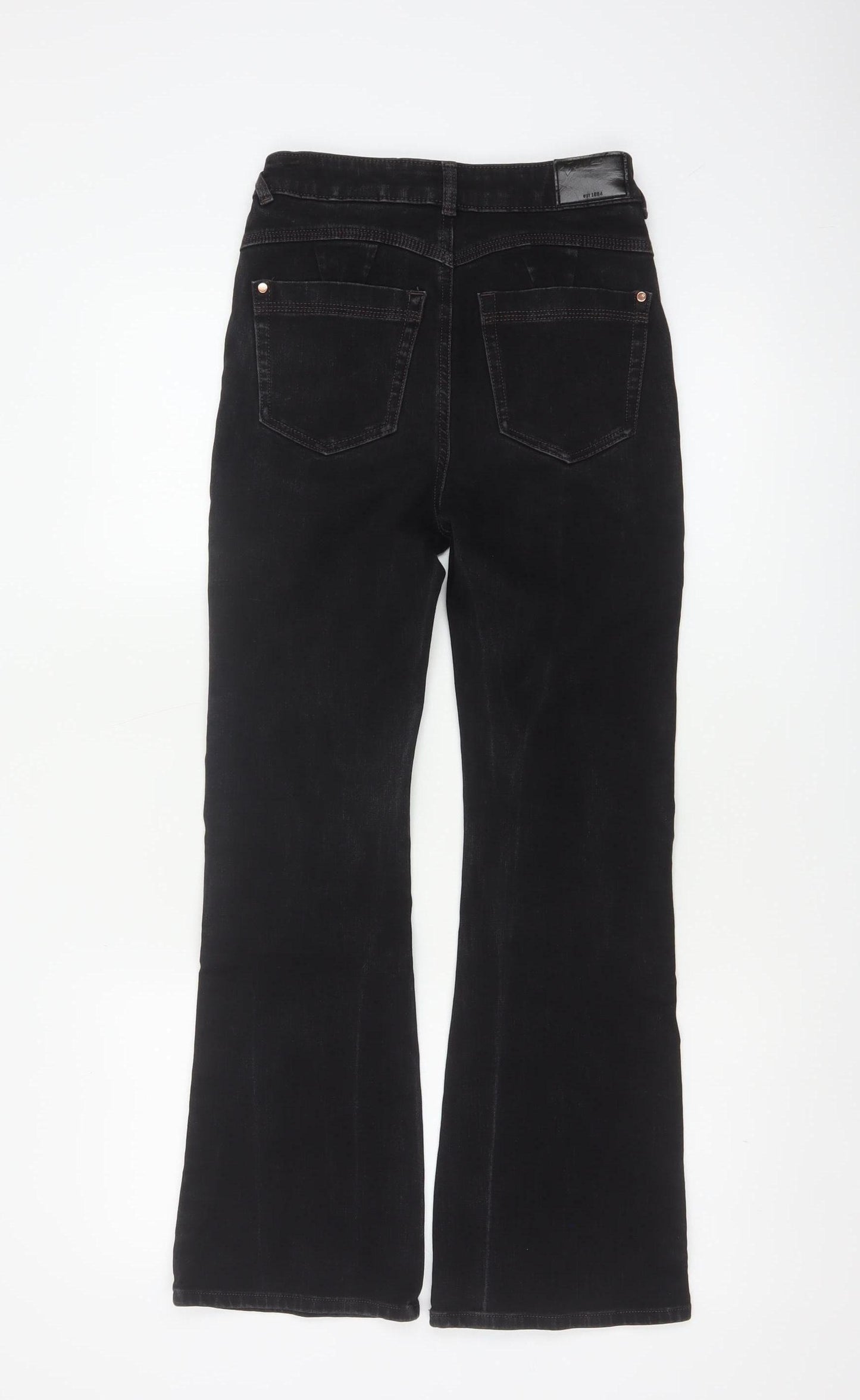 M&S Women Black UK 8 Short Bootcut Stretch Magic Shaping Jeans