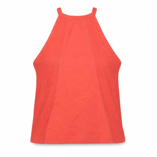French Connection Women Red M High Neck Racerback Camisole Tank Top