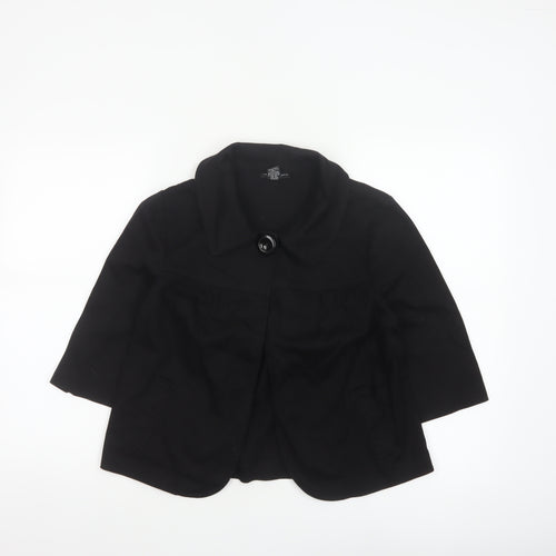 Ingredients Women’s Black Size 8 Cotton Blend Collared Jacket