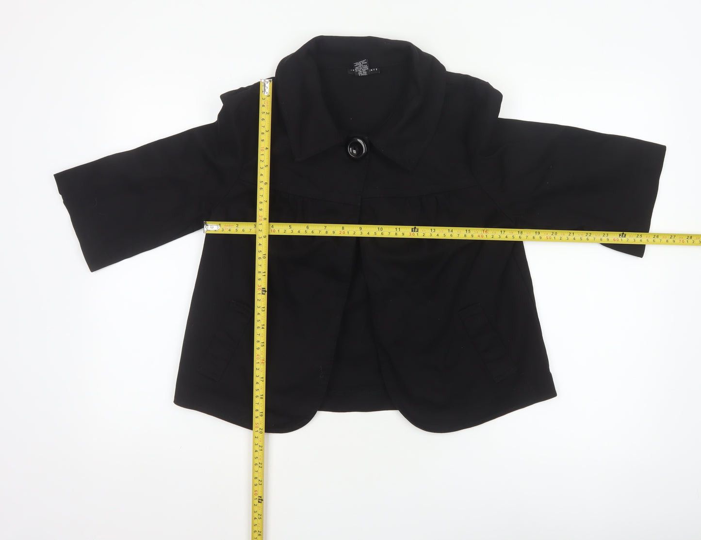 Ingredients Women’s Black Size 8 Cotton Blend Collared Jacket