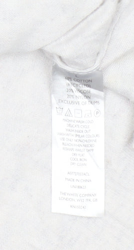 White Label Women’s Silver L Fine Knit Crew Neck Glitter Jumper