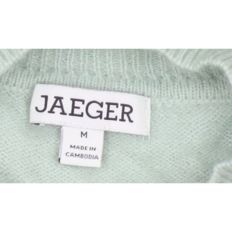 Additional view of Jaeger Women’s Green M Mock Neck Raglan Knit jumper