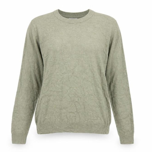 Commoners Women’s Green Linen Crew Neck Knit Pullover Jumper Size 8