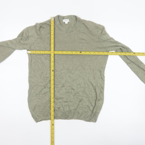 Commoners Women’s Green Linen Crew Neck Knit Pullover Jumper Size 8
