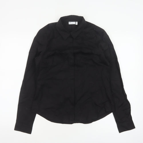 ASOS Design Women’s Black UK 10 Basic Long Sleeve Button-Up Shirt
