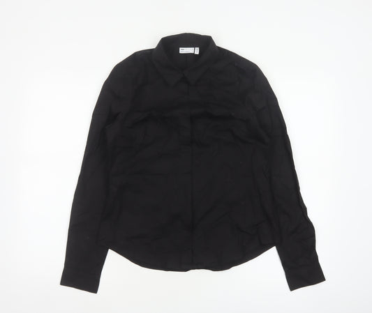 ASOS Design Women’s Black UK 10 Basic Long Sleeve Button-Up Shirt