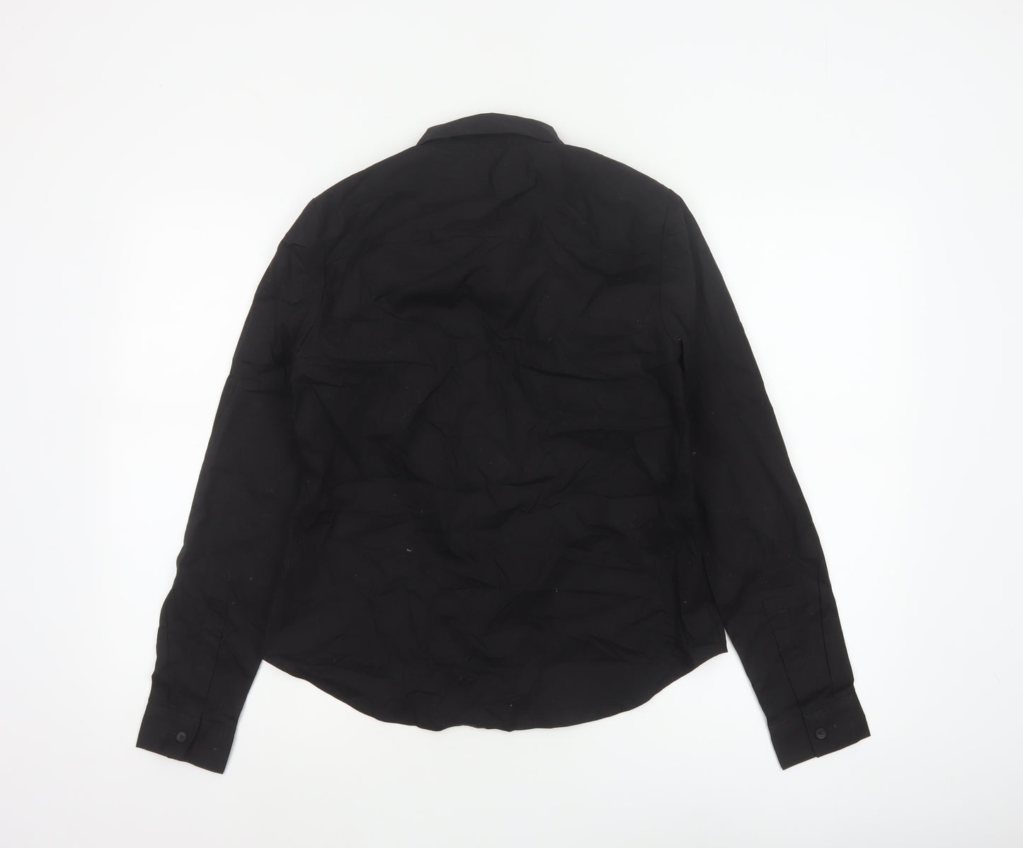 ASOS Design Women’s Black UK 10 Basic Long Sleeve Button-Up Shirt