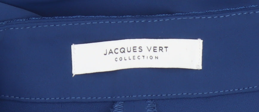 Jacques Vert Women's Blue UK 18 Wide-Leg Tailored Dress Trousers