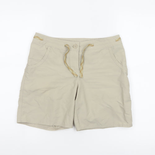 Quechua Women’s Beige Hiking Shorts UK 8 EU 36 Lightweight Drawstring