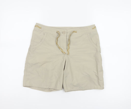 Quechua Women’s Beige Hiking Shorts UK 8 EU 36 Lightweight Drawstring