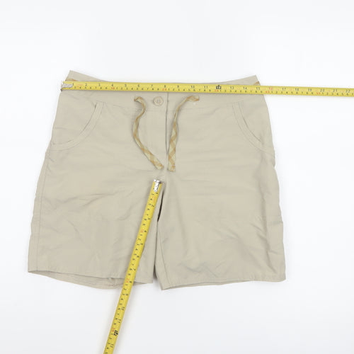 Quechua Women’s Beige Hiking Shorts UK 8 EU 36 Lightweight Drawstring