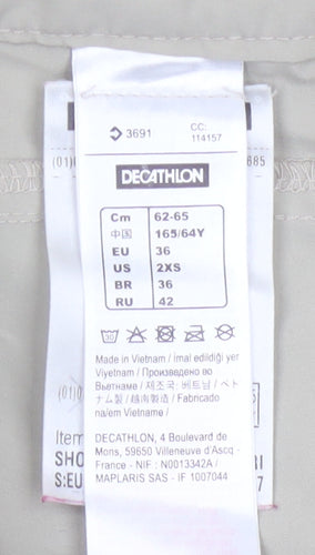 Quechua Women’s Beige Hiking Shorts UK 8 EU 36 Lightweight Drawstring