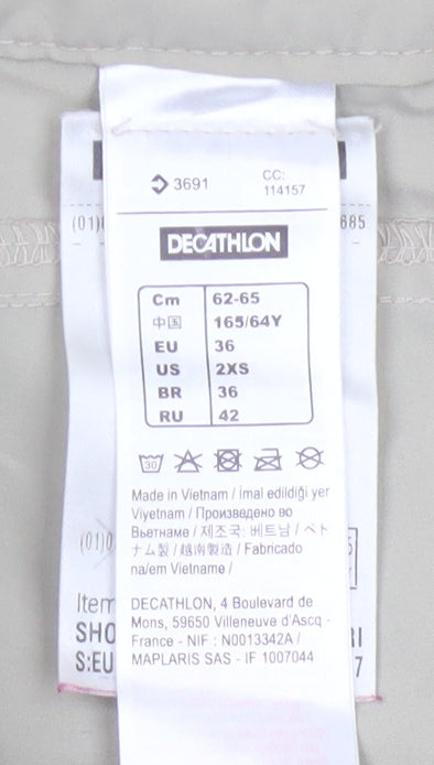 Quechua Women’s Beige Hiking Shorts UK 8 EU 36 Lightweight Drawstring