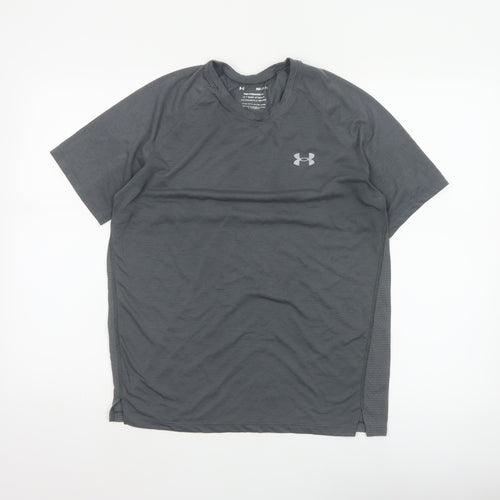 Under Armour Men’s Grey Medium Streaker Running Jersey T-Shirt
