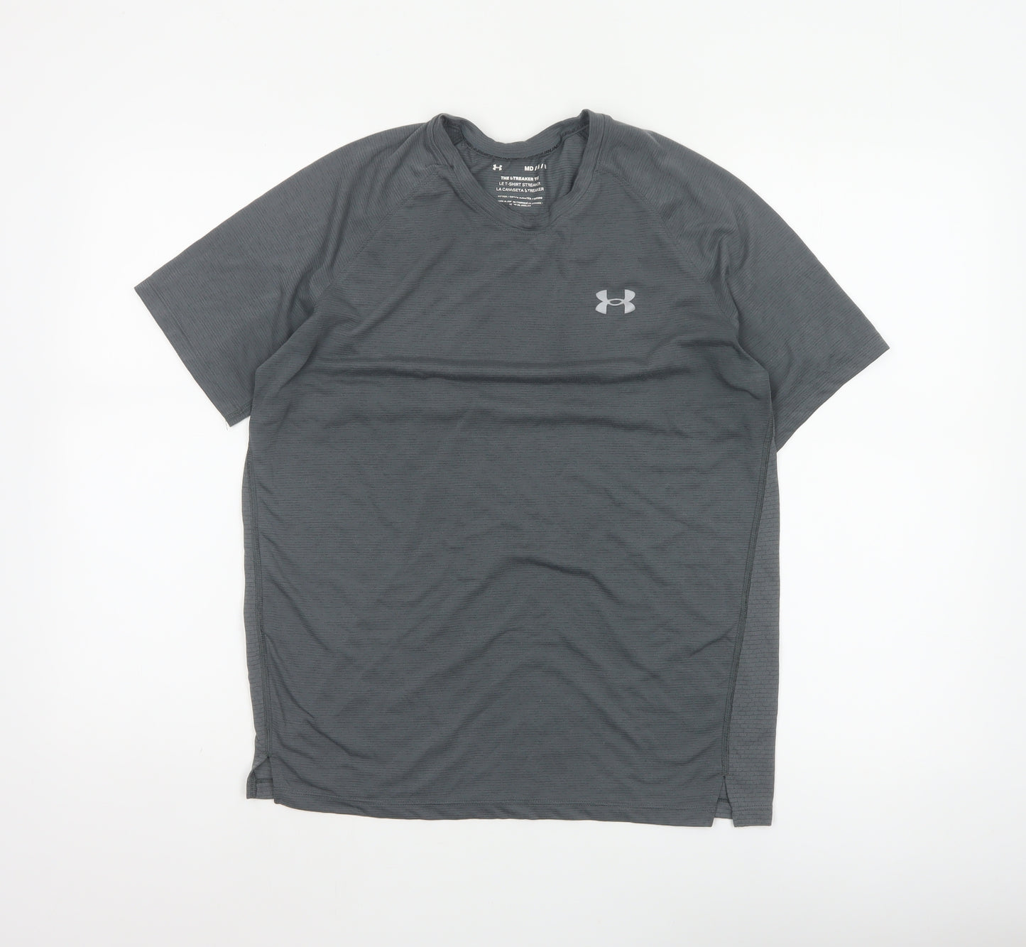 Under Armour Men’s Grey Medium Streaker Running Jersey T-Shirt