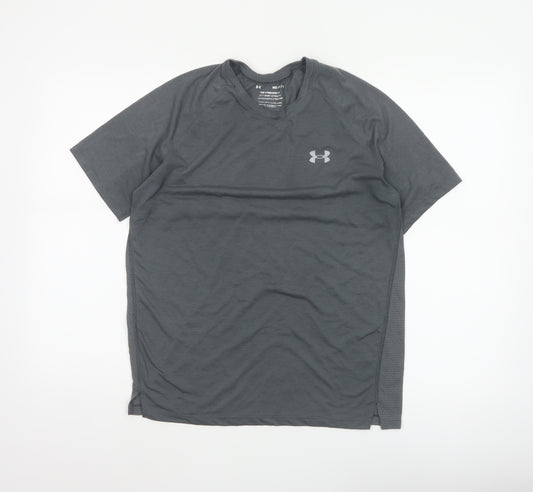Under Armour Men’s Grey Medium Streaker Running Jersey T-Shirt
