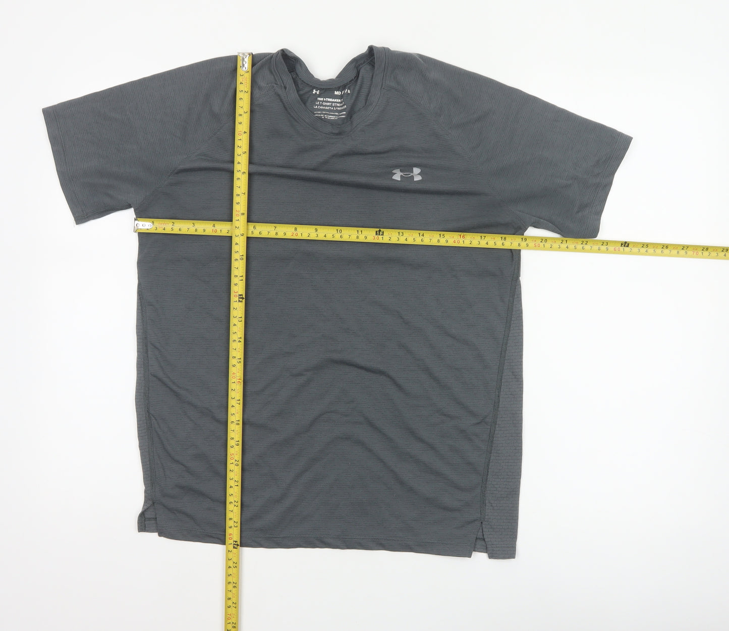 Under Armour Men’s Grey Medium Streaker Running Jersey T-Shirt