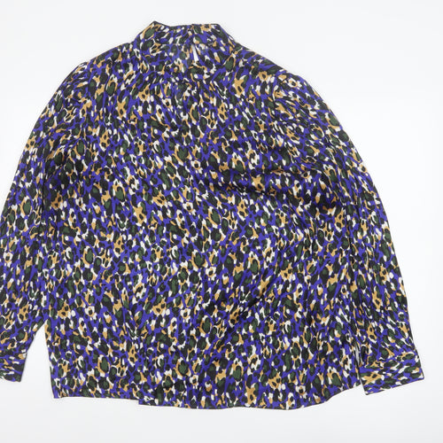 Marks and Spencer Women Multicoloured Leopard Print Blouse UK 22