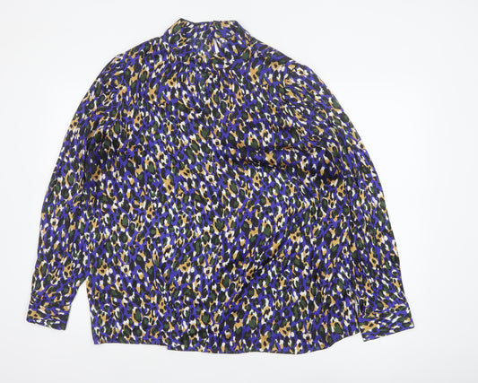 Marks and Spencer Women Multicoloured Leopard Print Blouse UK 22