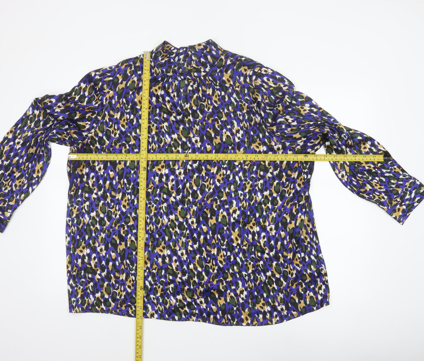 Marks and Spencer Women Multicoloured Leopard Print Blouse UK 22
