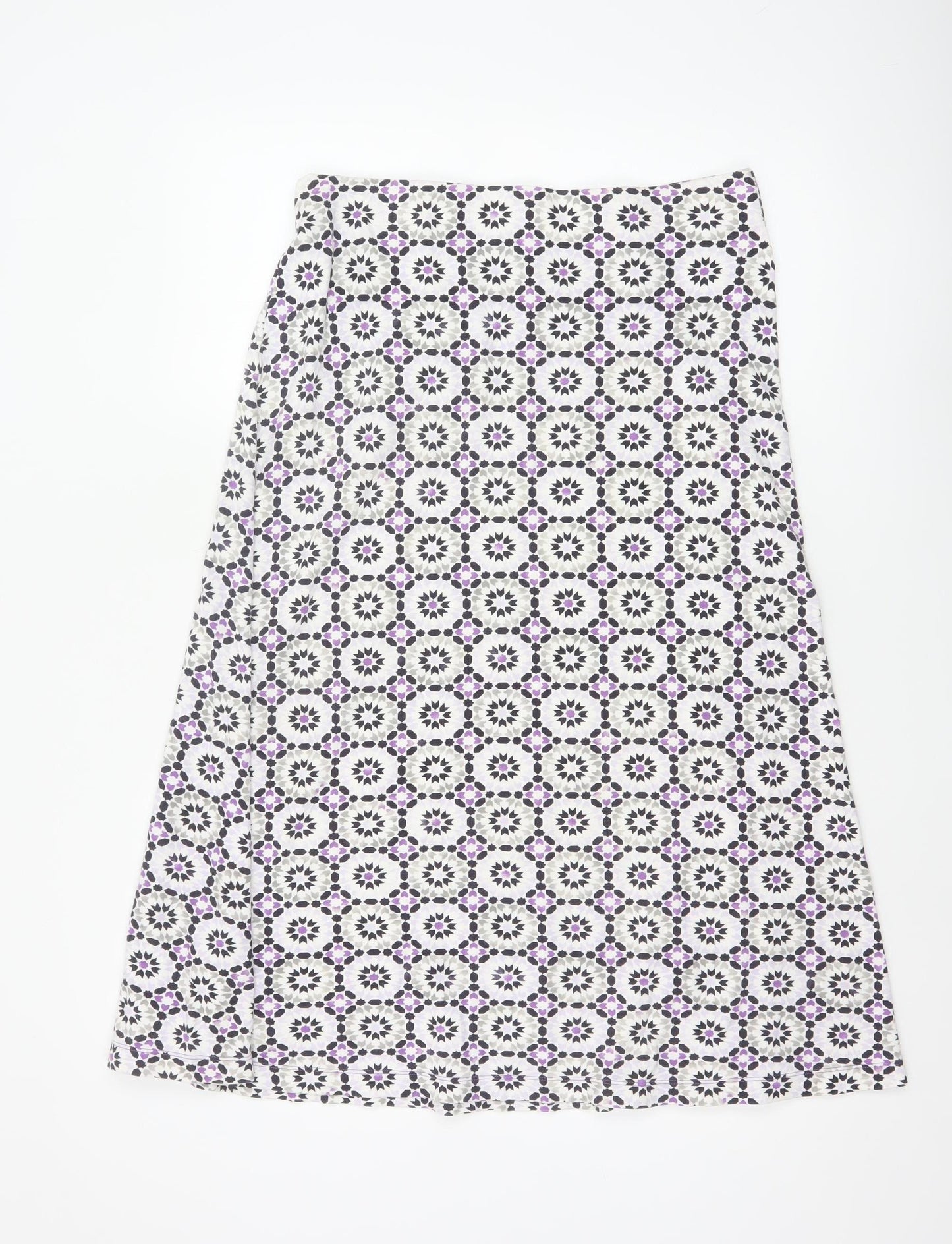 Lands' End Women Multicoloured M Geometric A-Line Long Skirt