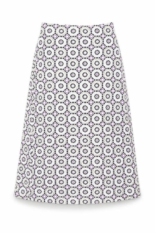 Lands' End Women Multicoloured M Geometric A-Line Long Skirt