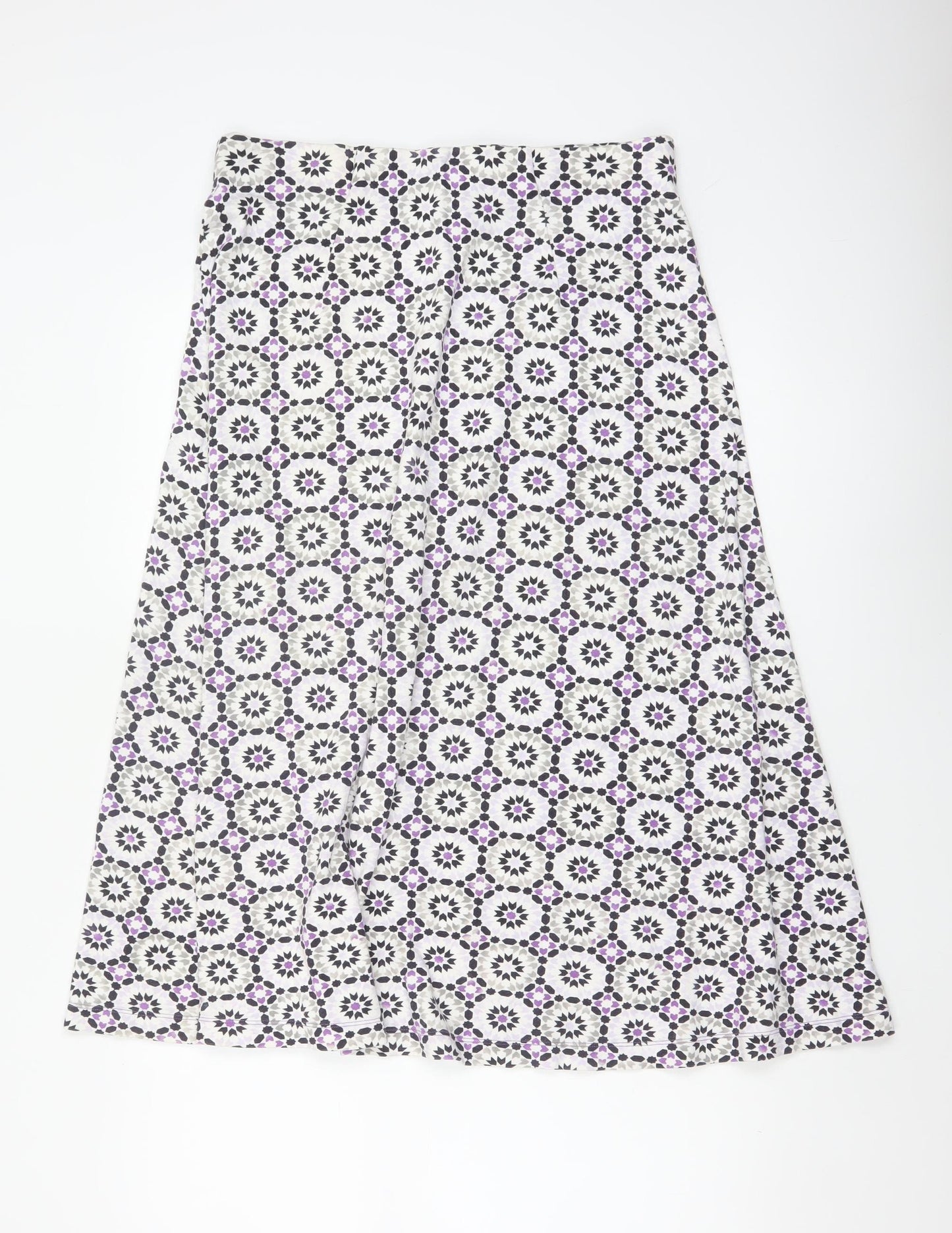 Lands' End Women Multicoloured M Geometric A-Line Long Skirt