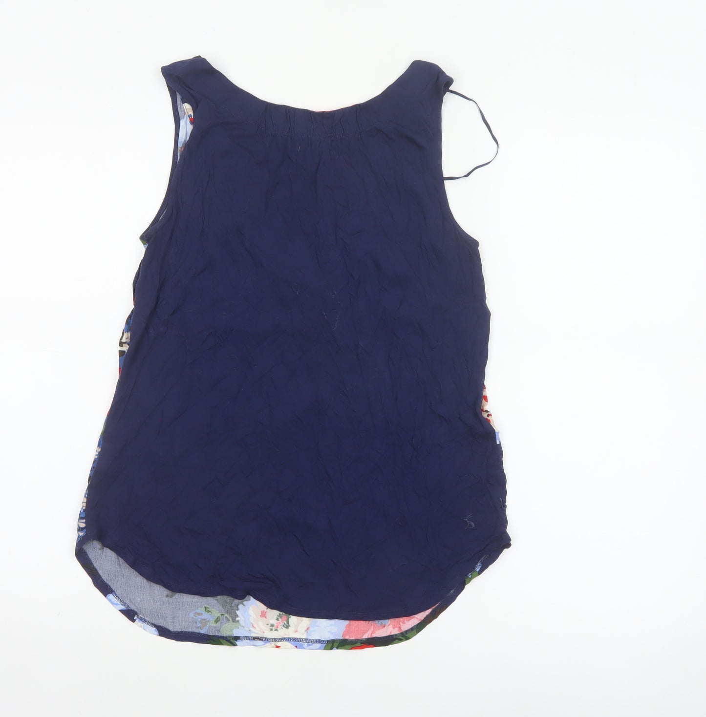 Joules Women Blue Floral Viscose UK 12 Camisole Tank Top