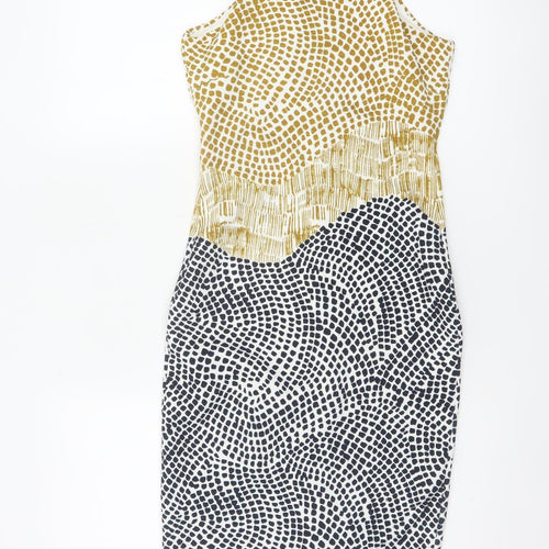H&M Women’s Multicoloured XS Animal Print Pencil Midi Dress