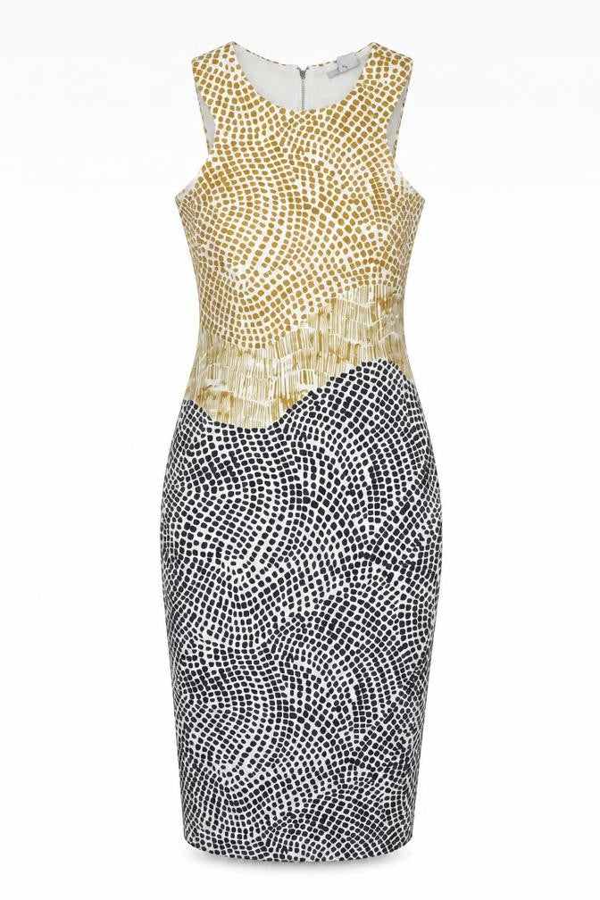 H&M Women’s Multicoloured XS Animal Print Pencil Midi Dress