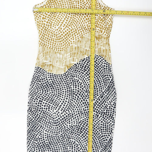 H&M Women’s Multicoloured XS Animal Print Pencil Midi Dress