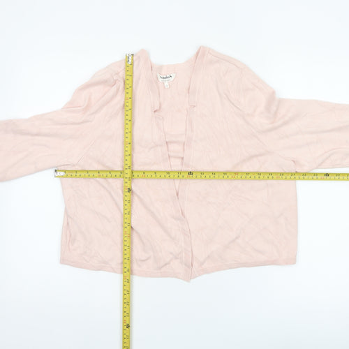 Studio 8 Women Pink Size 22 Open Knit 3/4 Sleeve Cardigan