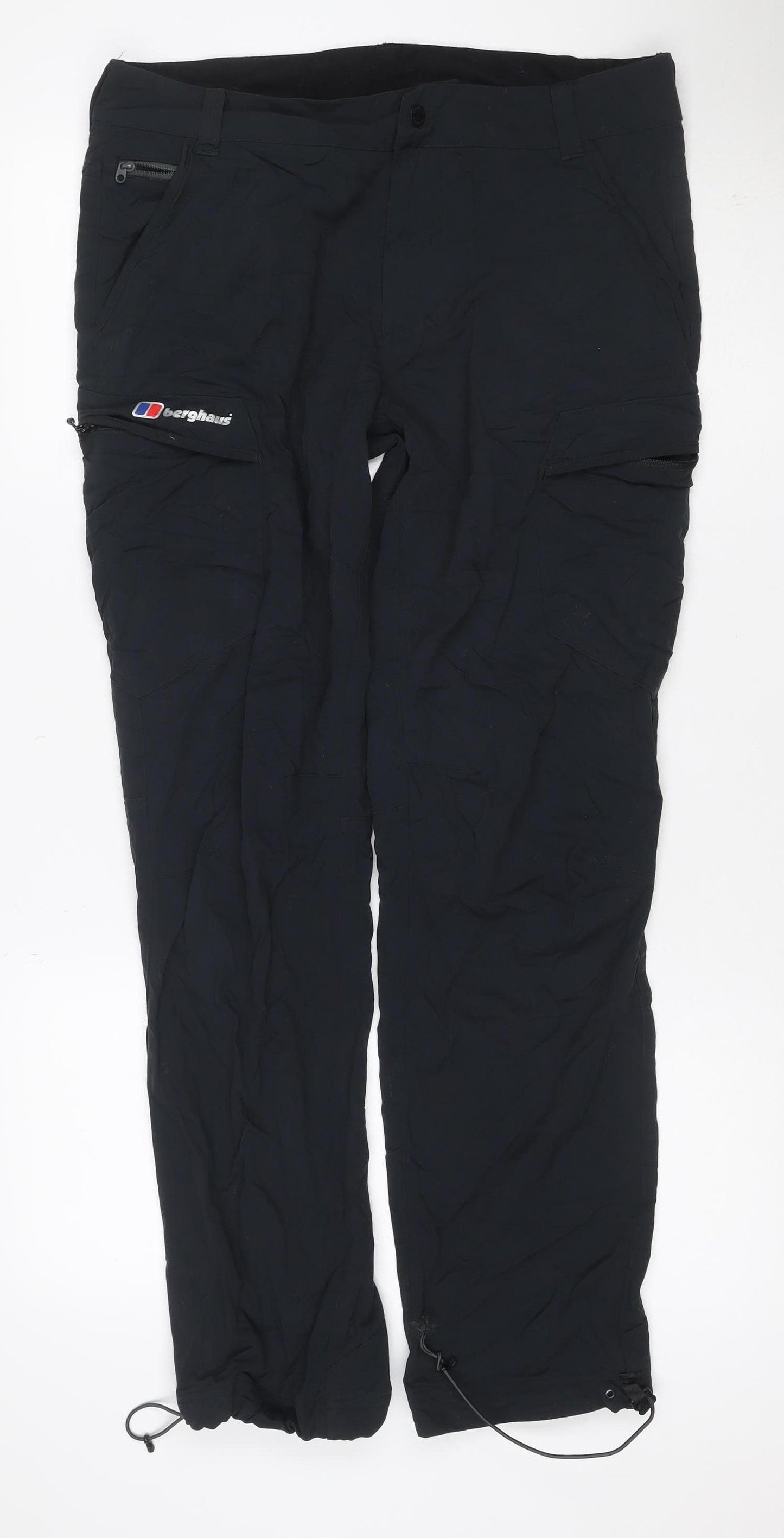 Berghaus Mens Black UK 32 Hiking Pants Lined Adjustable Waist