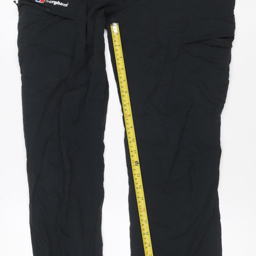 Berghaus Mens Black UK 32 Hiking Pants Lined Adjustable Waist