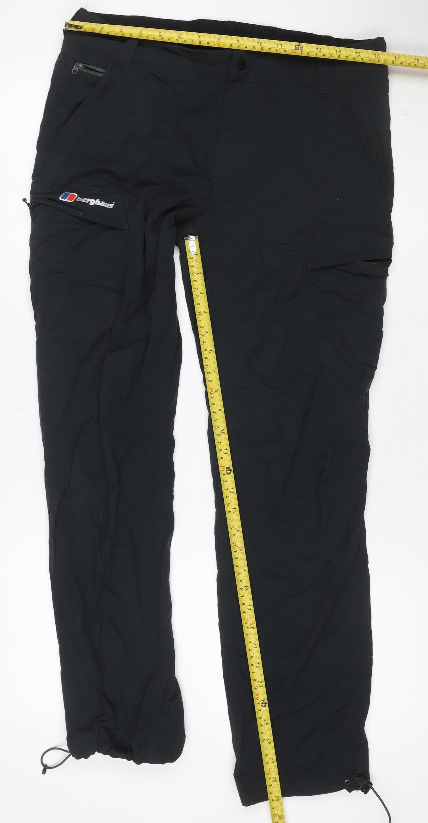 Berghaus Mens Black UK 32 Hiking Pants Lined Adjustable Waist