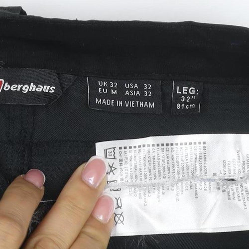Berghaus Men’s Black 32 Rain Trousers Zip Pocket 32in Leg