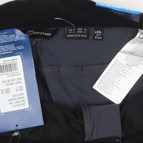 Berghaus Unisex Grey L Stretch Walking Trousers 34R