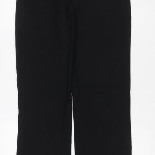 Zara Women Black UK 8 Straight Leg Stretch Tailored Trousers Workwear