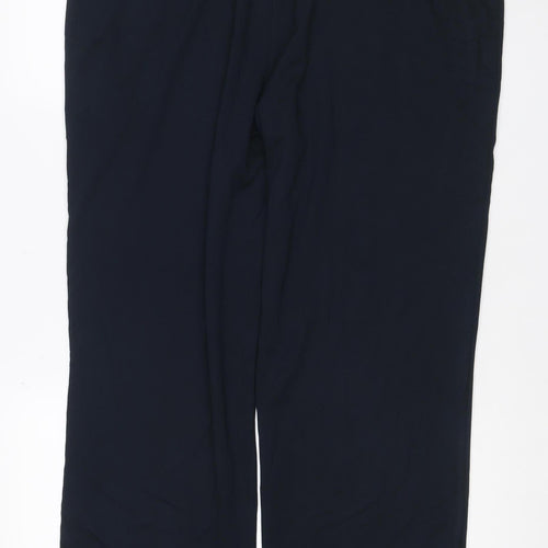 Marks and Spencer Women’s Blue Size 18 Regular Wide-Leg Stretch Trousers